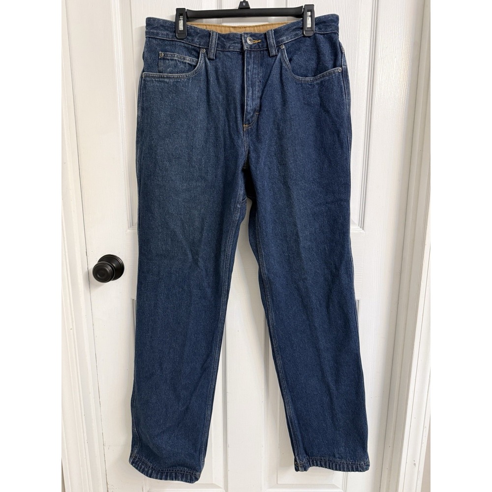 Duluth Trading Jeans Flannel Lined Men's 34x32 Denim Relaxed Workwear Outdoors